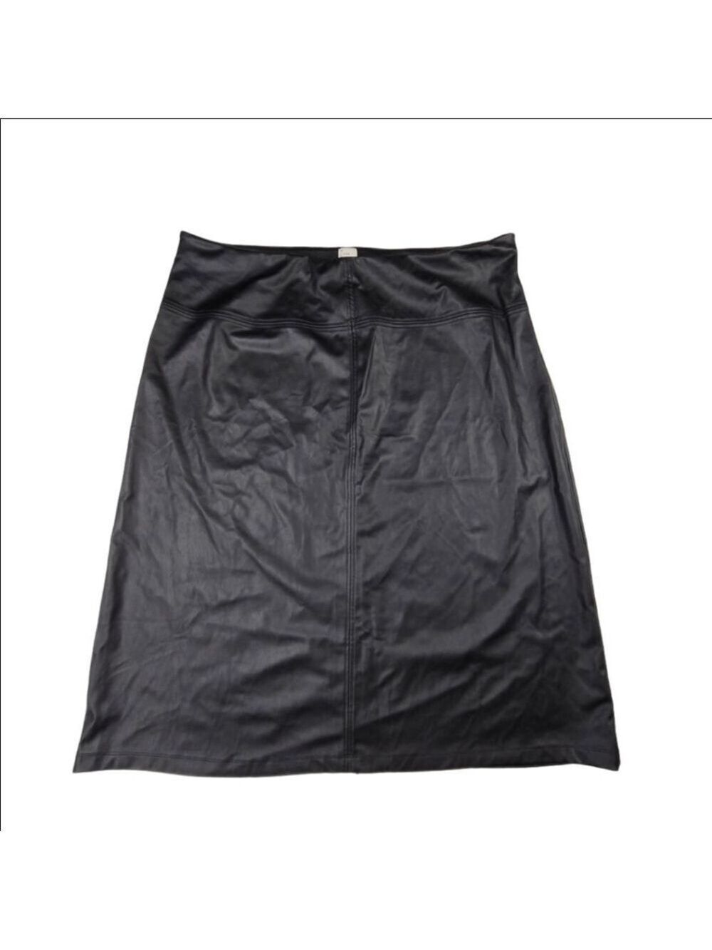 A New Day Black Faux Leather Skirt Plus Size 22
